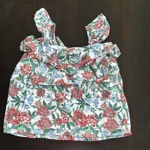 Janie and Jack Floral Kids Blouse with Red and Green